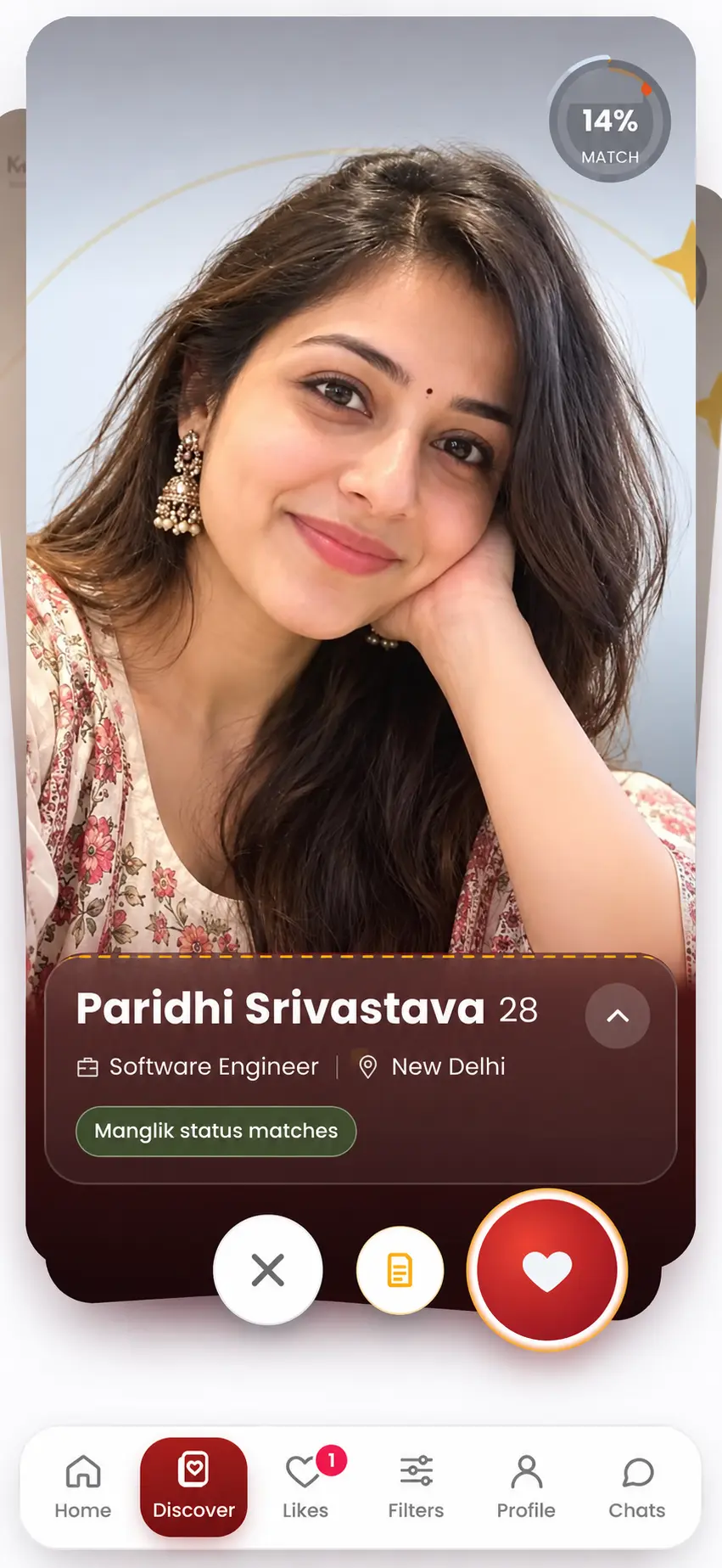 Kayastha Matrimony screen in the Kayastha Setu app